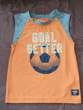 OshKosh B'gosh Orange and Gray 'Goal Getter' Tank
